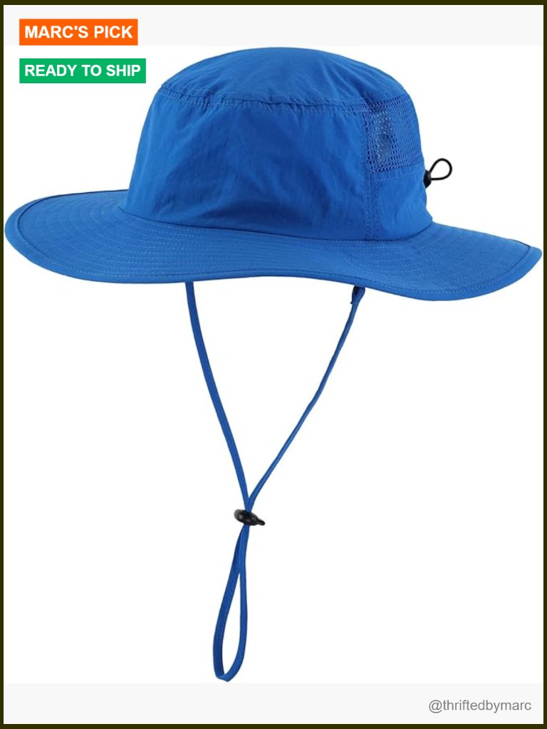 Upf50+ Wide Brim Sun Hat Breathable Mesh Fishing Garden Bucket Hat Unisex